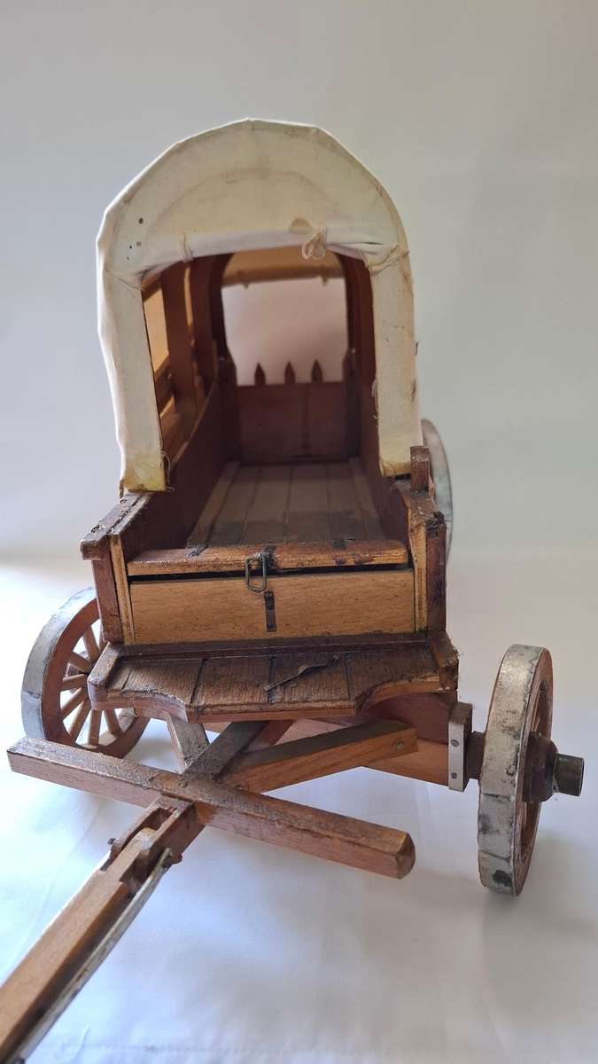 Vintage Handmande Wooden Ox Wagon "Voortrekker Ossewa" - Good Condition