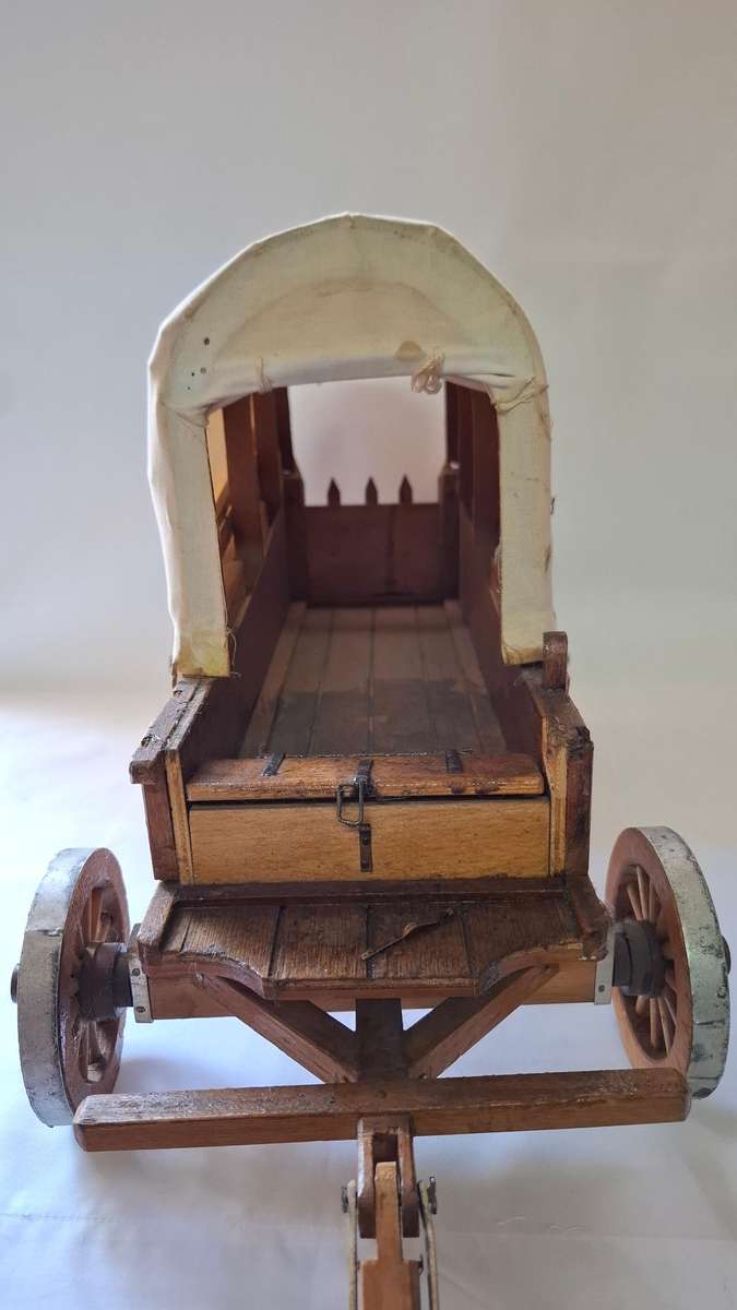 Vintage Handmande Wooden Ox Wagon "Voortrekker Ossewa" - Good Condition