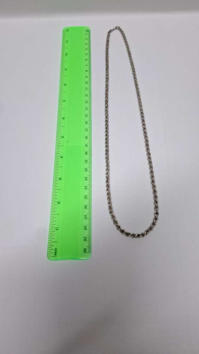 Beautiful Vintage Milor Sterling Silver 925 Rope Chain Necklace (12.4g) - Excellent Condition