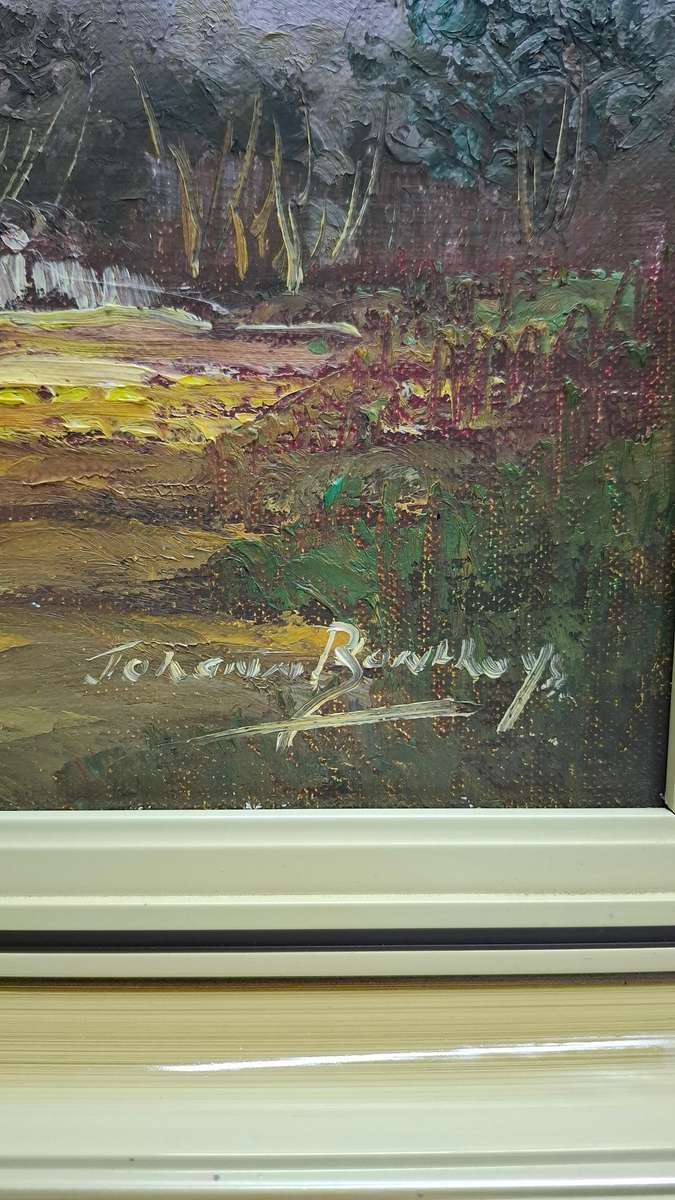 Stunning SA Artist Johan Bonthuys - Oil on Board - Cape Farm Scene - Signed - Frame Size 63 x 45