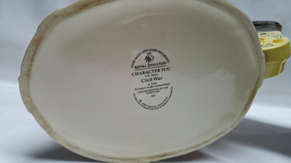 Large Royal Doulton Character Jug "U.S Civil War" Limited Edition 17 of 350 - Excellent Condition