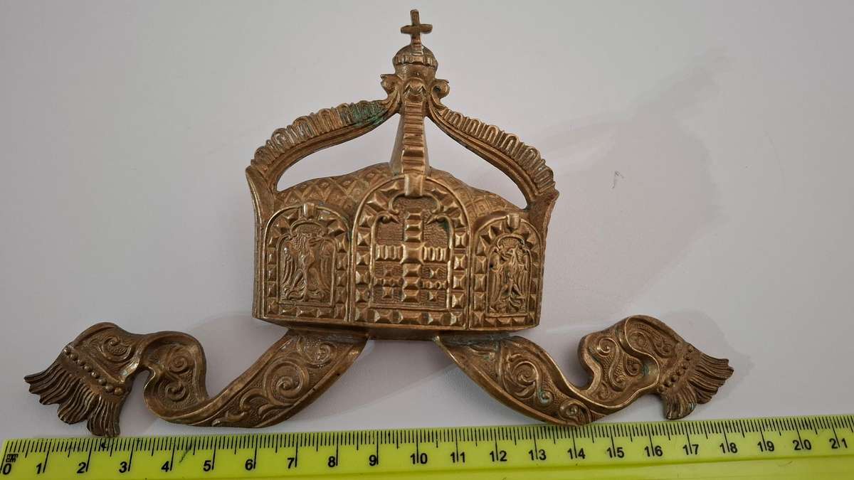 Very Rare Large German South West Africa Landespolizei Freikorps (Cir 1905) Metal Cap Badge