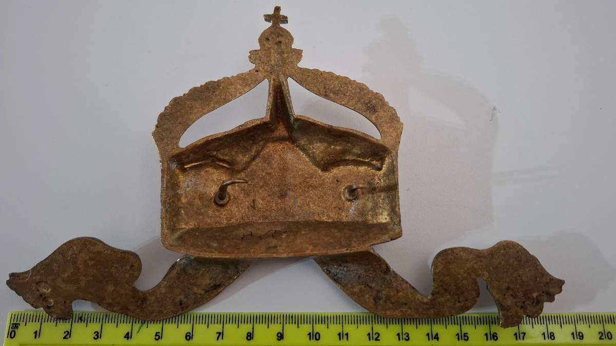 Very Rare Large German South West Africa Landespolizei Freikorps (Cir 1905) Metal Cap Badge