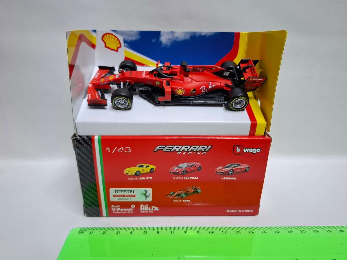 Ferrari SF90 Diecast 1/43 scale Shell's Innovation Partnership With Ferrari- Good Condition