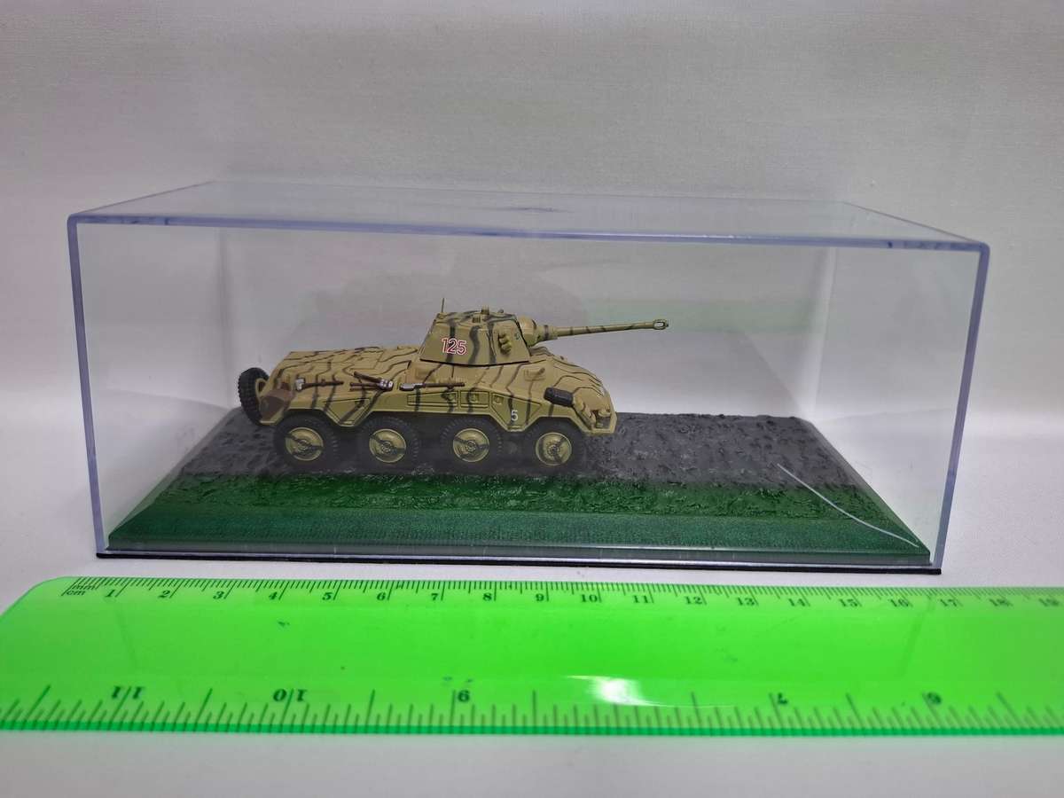 Diecast Model Of The Sd.Kfz. 234/2 Puma, a German armored car(Tank) from World War II.