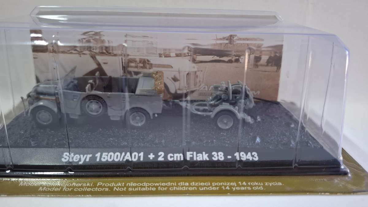 Vintage Diecast  1943 Steyr 1500/A01 + 2cm Flak 38- Excellent Condition