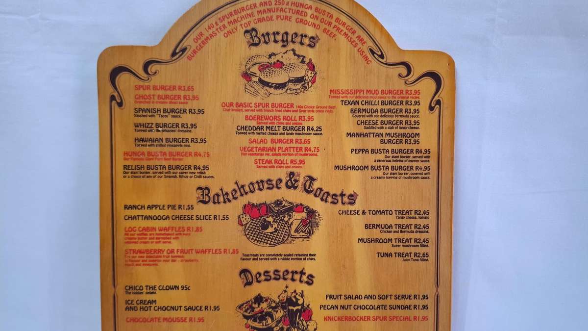 Vintage Menu from a San Antonio Spur Restaurant,  From 1980's - Good Condition