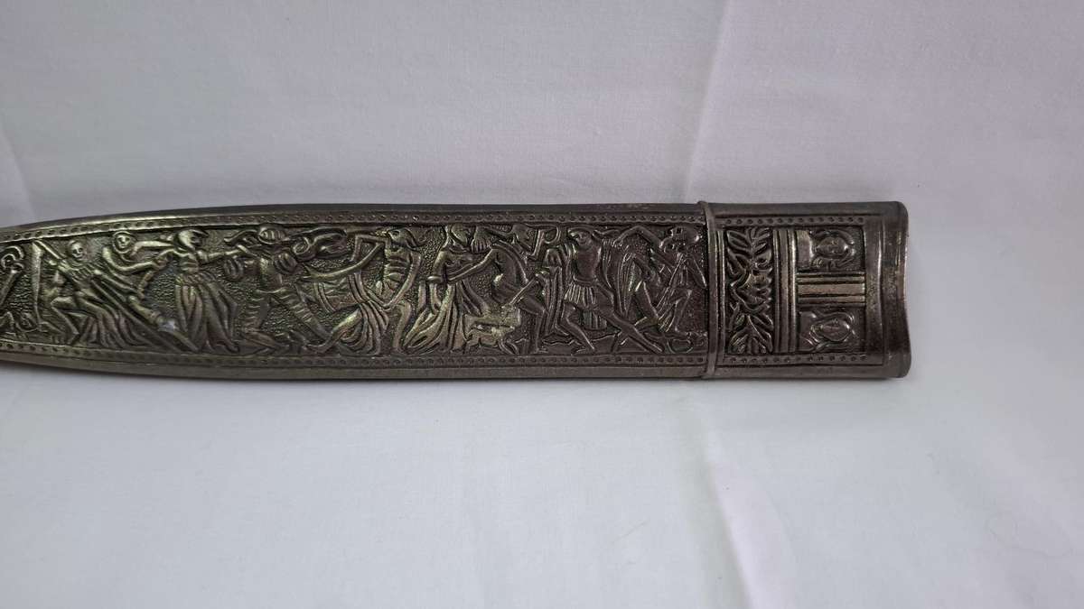 Stunning Vintage Decorative Silver Mounted Dagger in Sheath - Excellent Condition
