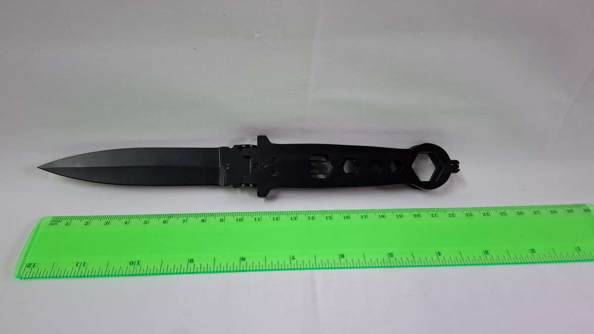 Matt Black Butterfly Knife Stainless Steel - Excellent Condition