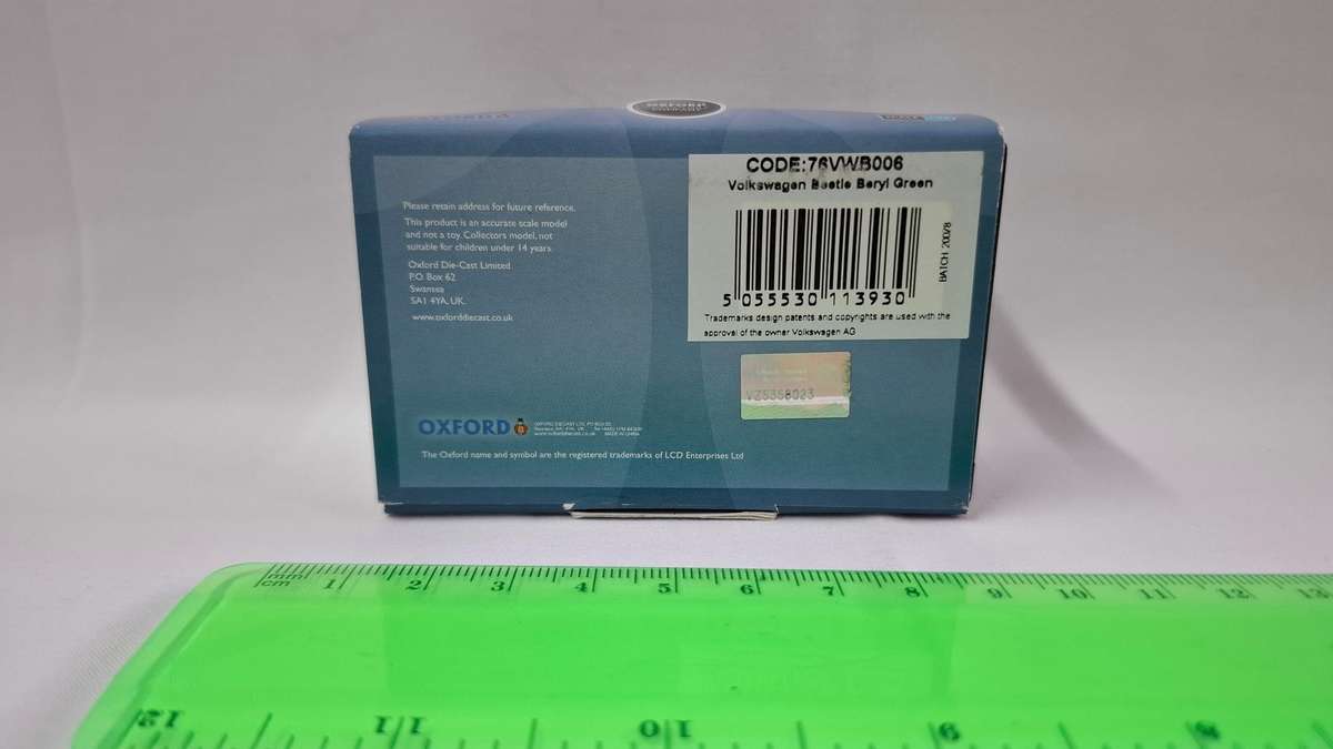 Oxford Diecast VW Beetle Beryl Green - Excellent Condition