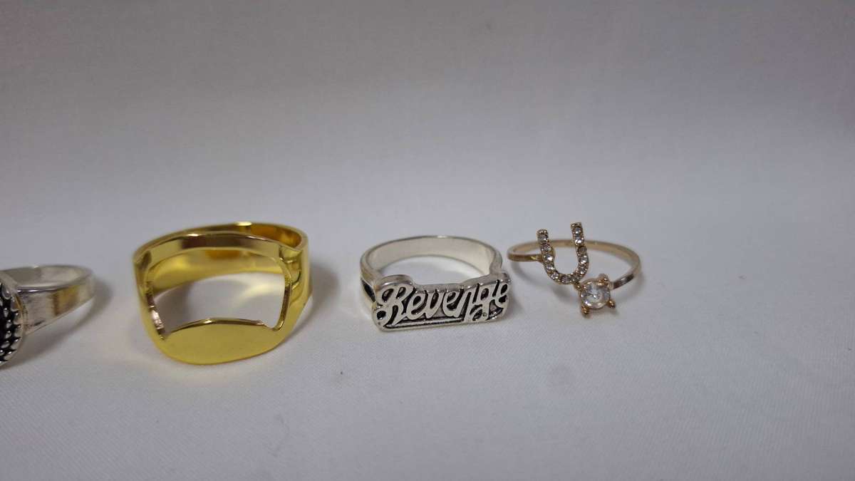 Lot 22A - A Stunning Collection of Five Gold and Silver Plated Rings