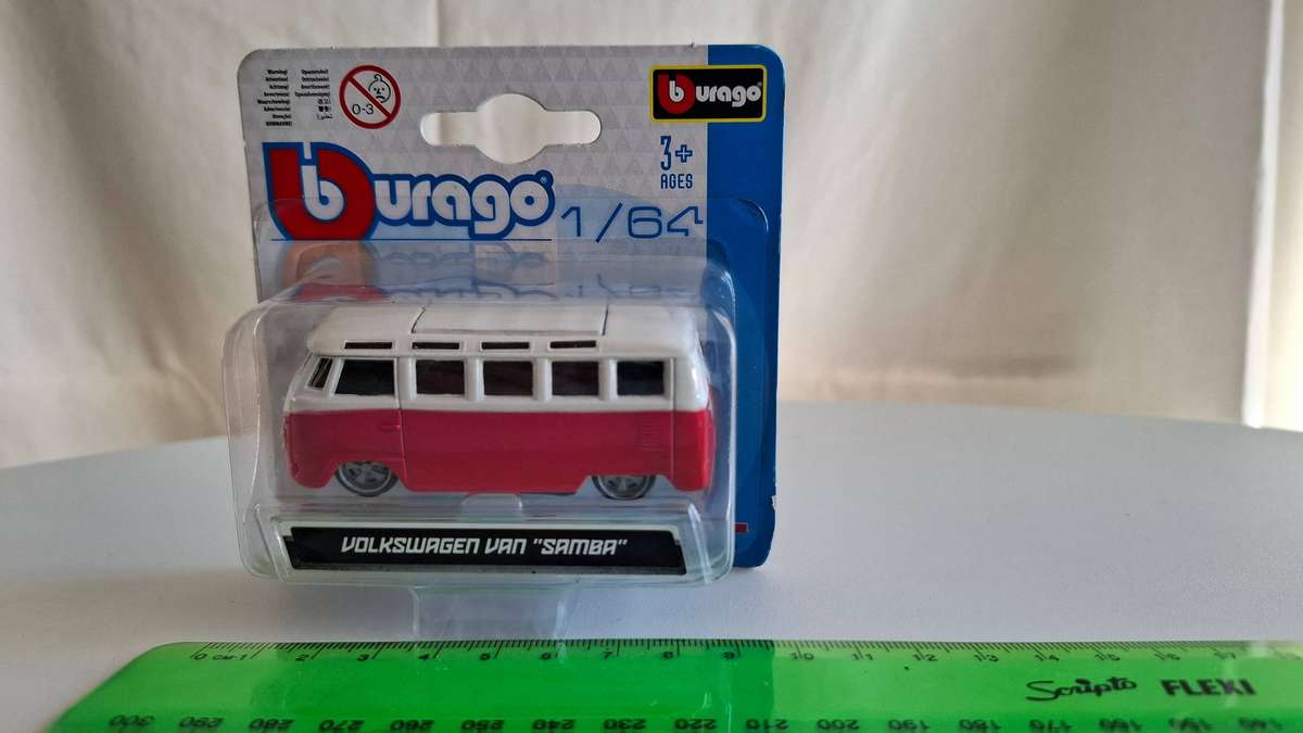 Stunning Burago 1/64 Model Volkswagen Van "Samba" in Great Condition and Sealed