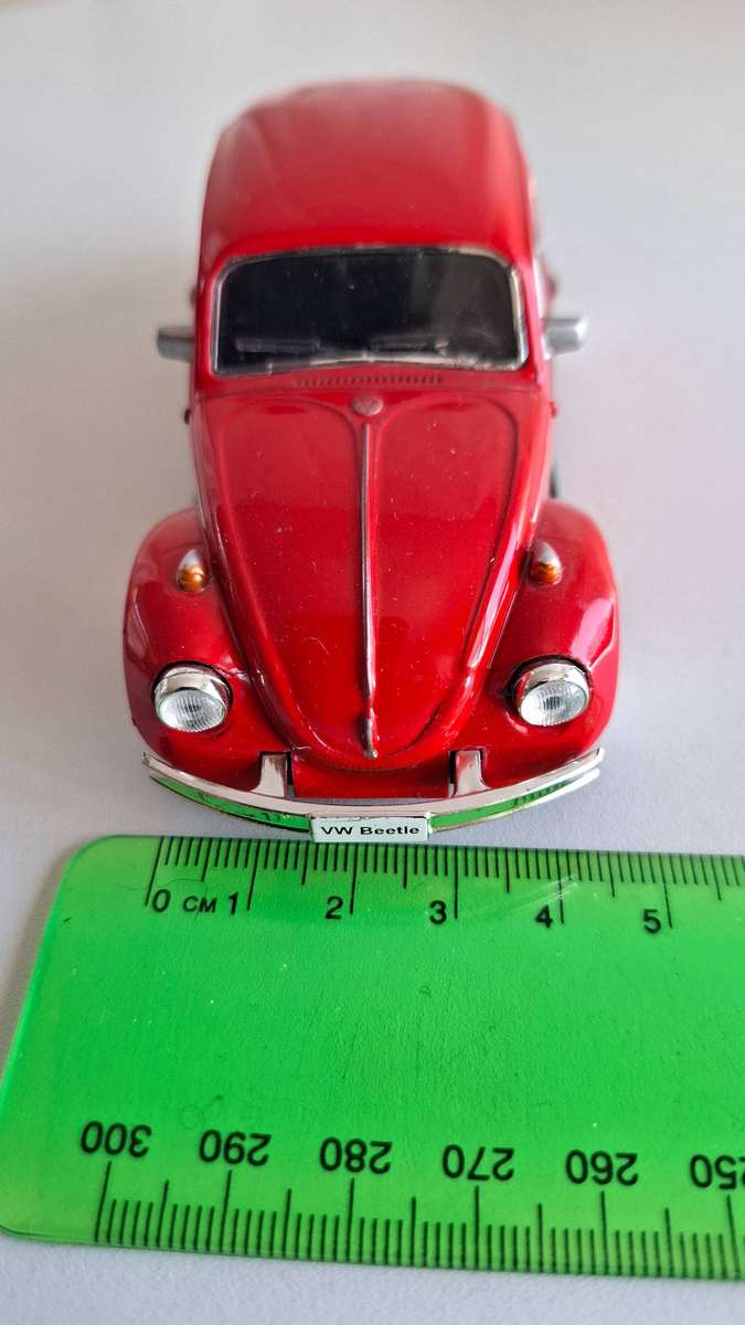 Stunning Red Diecast Volkswagen Beetle made in China in Good Condition - No Box