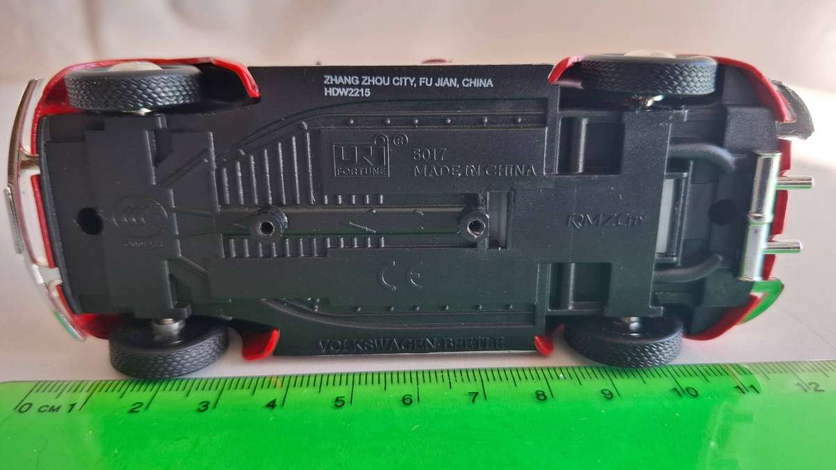 Stunning Red Diecast Volkswagen Beetle made in China in Good Condition - No Box