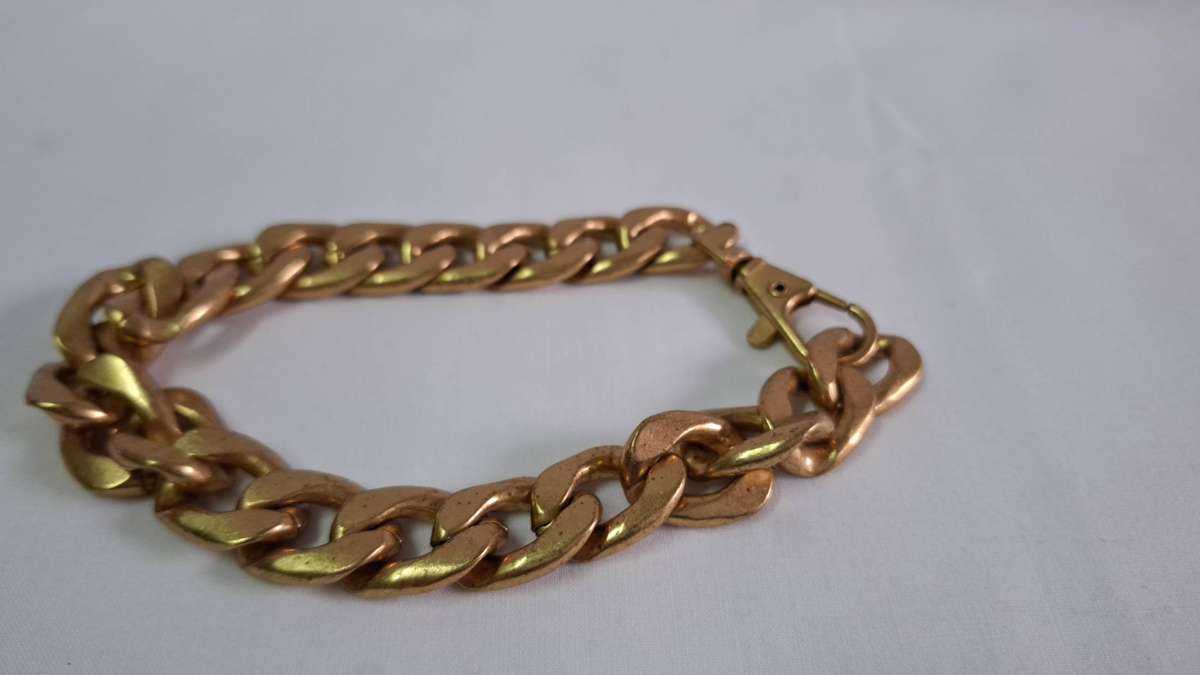 Lot 1B- Stunning Heavy Gold Plated Cuban Bracelet