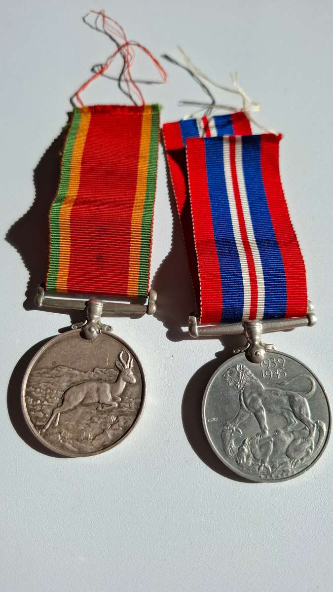 Anglo Boer War Medal 1899-1902-Burger J.C. Faure and Two WW2 Medals - 86844 W.D. Faure - See Descrip