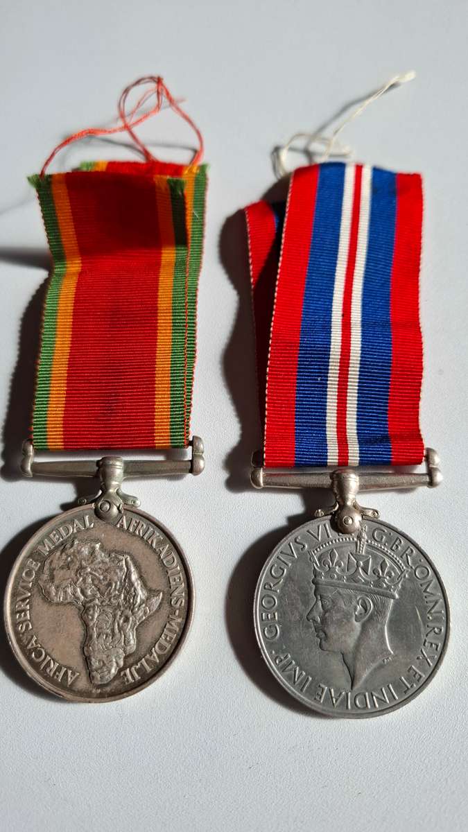 Anglo Boer War Medal 1899-1902-Burger J.C. Faure and Two WW2 Medals - 86844 W.D. Faure - See Descrip