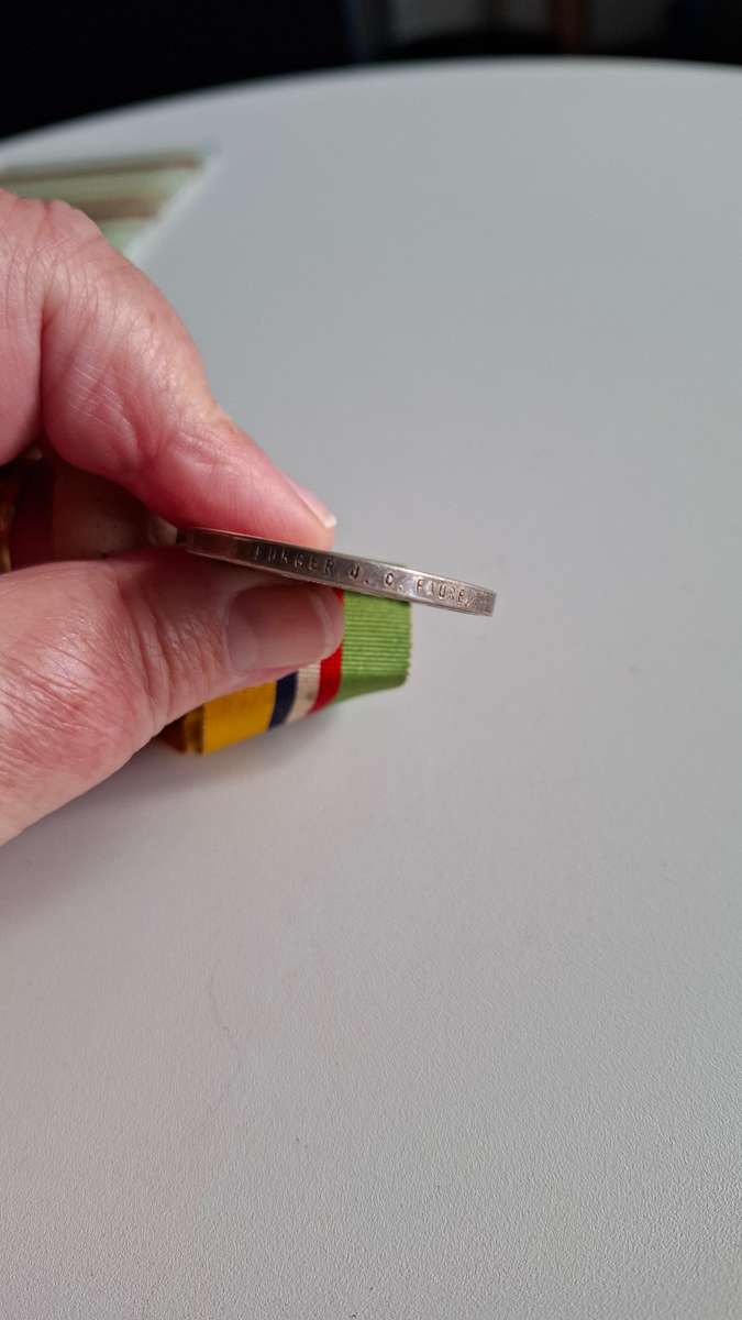 Anglo Boer War Medal 1899-1902-Burger J.C. Faure and Two WW2 Medals - 86844 W.D. Faure - See Descrip