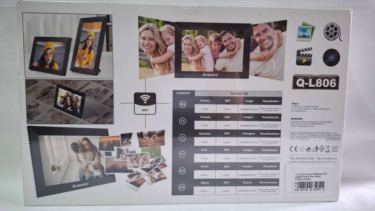 Andowl 11-inch Wireless HD Digital Photo Frame - Unwanted Gift