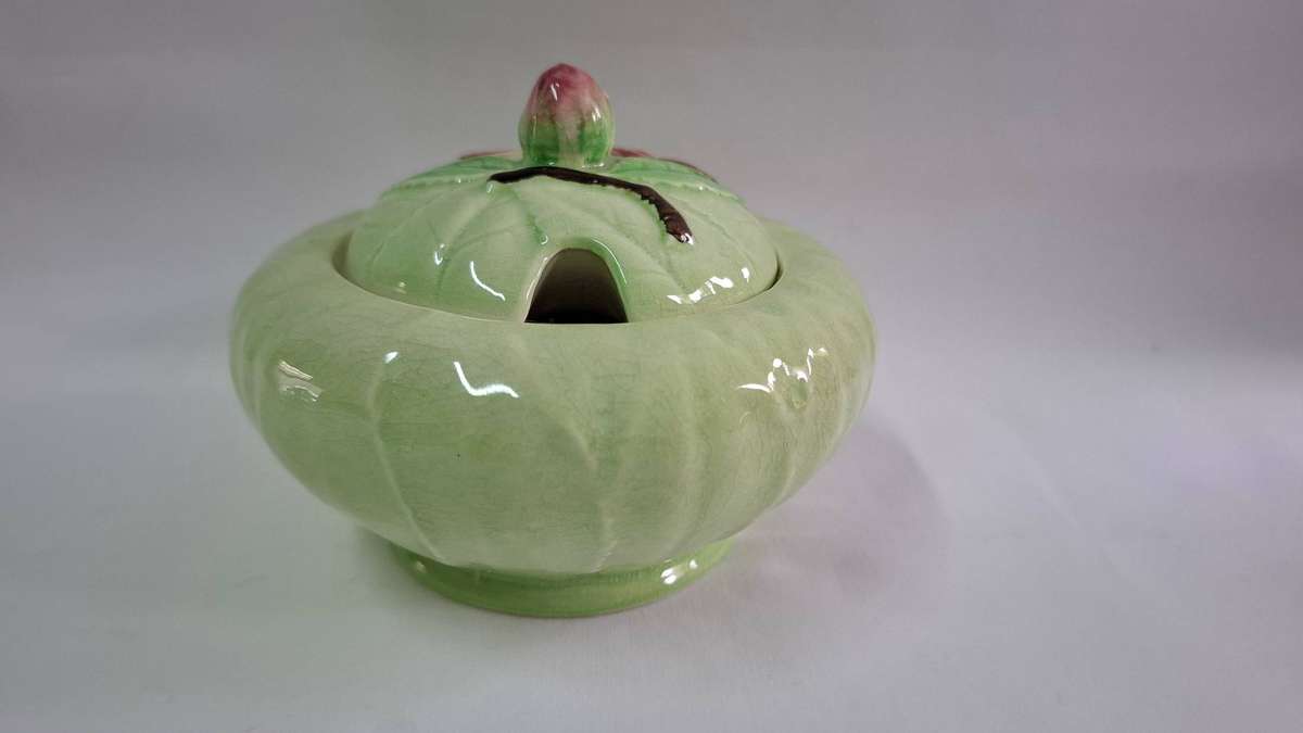 A Stunning Vintage Carlton Ware Apple Blossom Preserve Pot- Excellent Condition