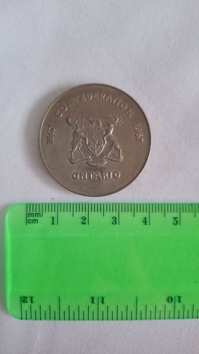 1967 Centennial of Canadian Confederation Commemorative Token _ Minted in Ontario