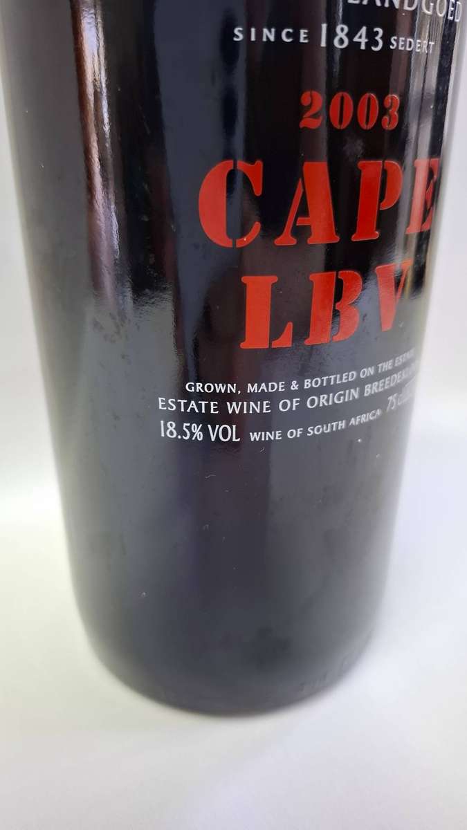 2003 Vintage Bergsig Cape LBV 750ml - Bidding per bottle