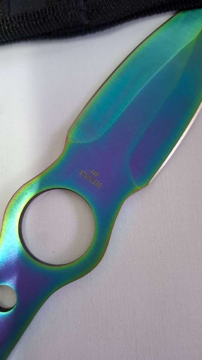 DOW Rainbow Throwing Knife with Sheath - K2266 - Excellent Condition - Bidding Per Knife