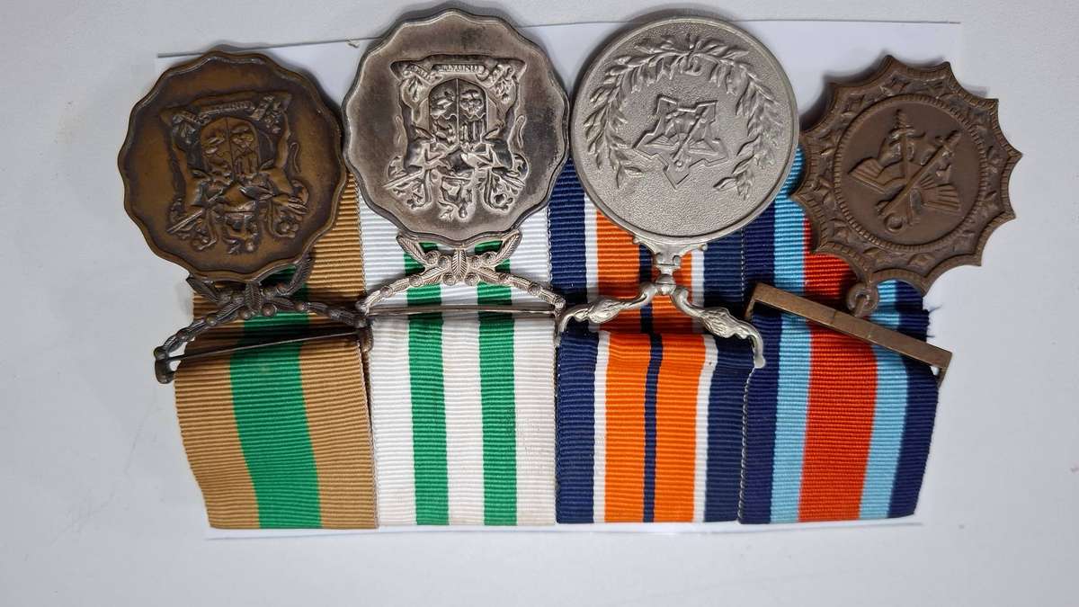 Set of Four SADF Full Size Medals in Good Condition