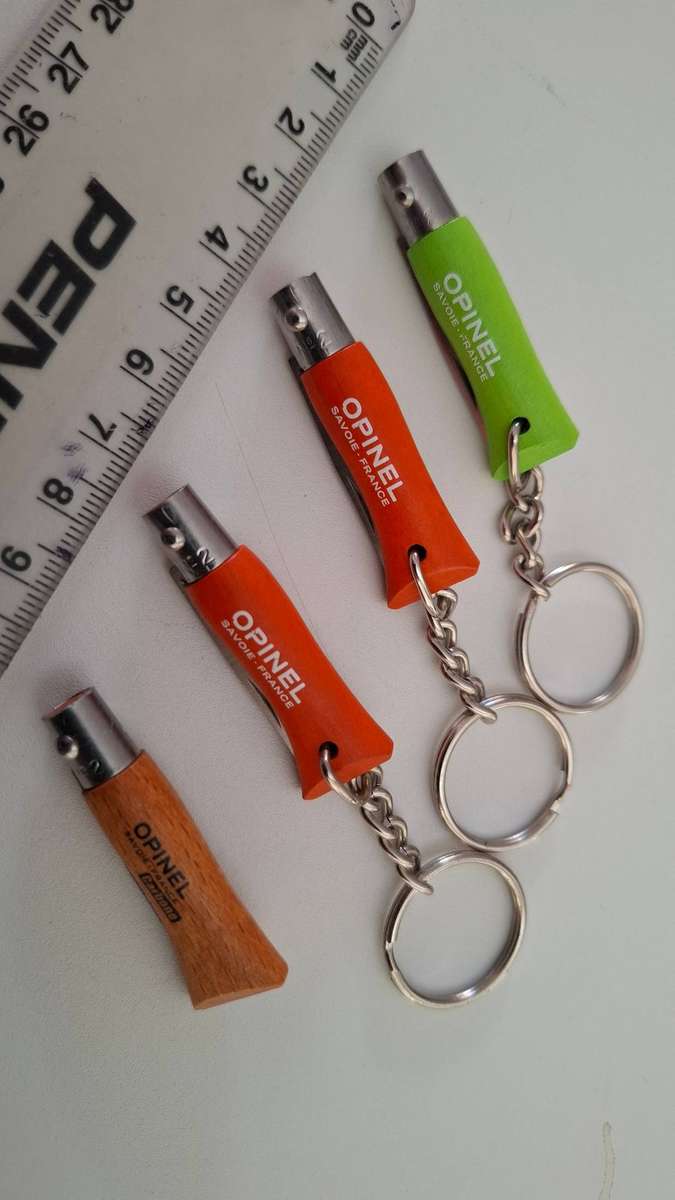 Four Opinel Inox Savoie France Keyring Oocket Knifes in Great Condition
