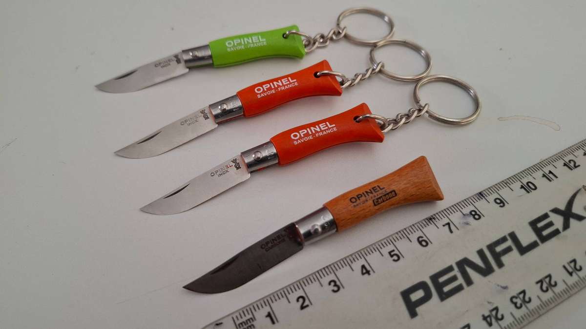 Four Opinel Inox Savoie France Keyring Oocket Knifes in Great Condition