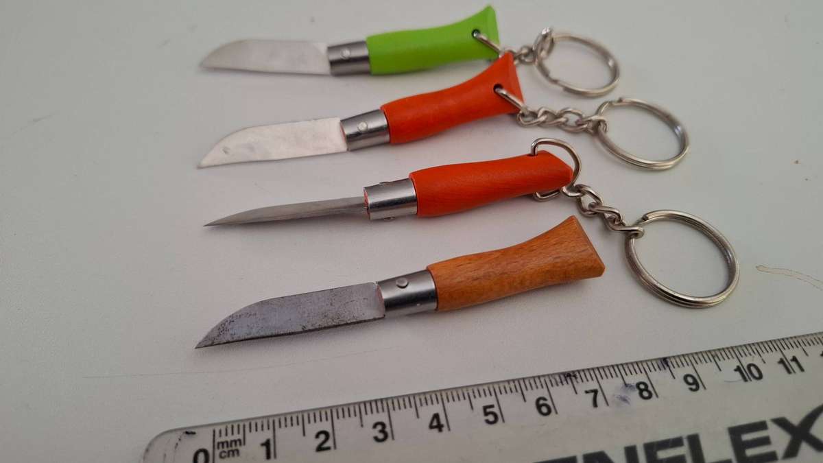 Four Opinel Inox Savoie France Keyring Oocket Knifes in Great Condition