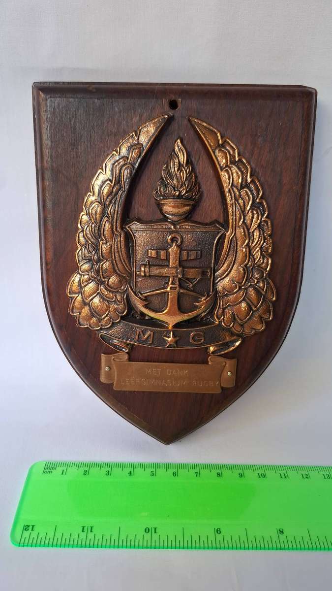 SADF Army Gymnasium Plaque - Met Dank Leergimnasium Rugby - In Excellent Condition