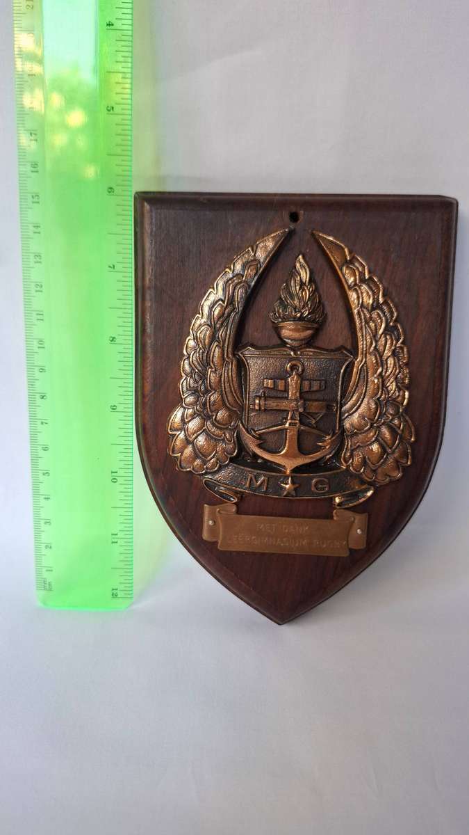 SADF Army Gymnasium Plaque - Met Dank Leergimnasium Rugby - In Excellent Condition