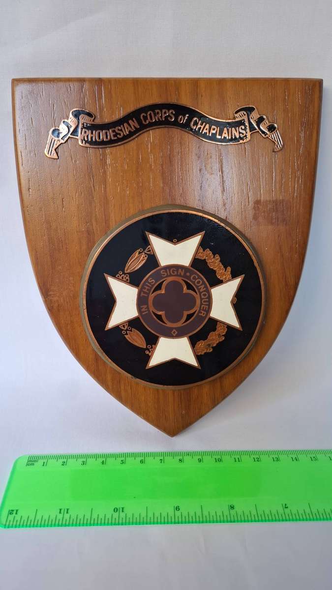 Rhodesian Corps of Chaplains Plaque - In Good Condition