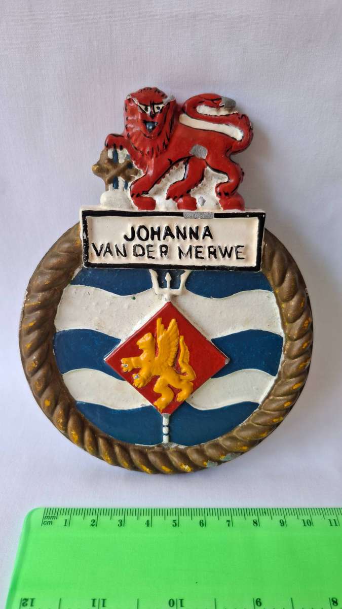 S.A. Navy Ships Metal Plaque - Johanna van der Merwe - Noticible paint chips