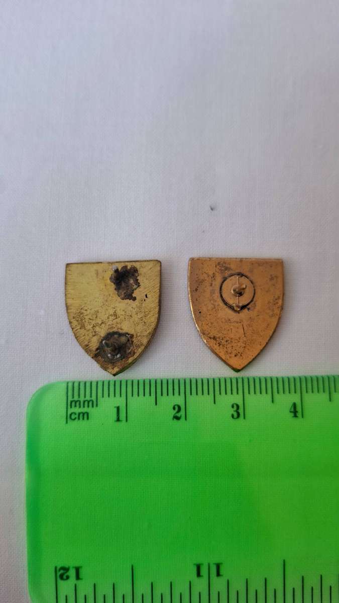 Set of Two SADF 47 Survey Squadron Metal Collar Flash - All pins intact