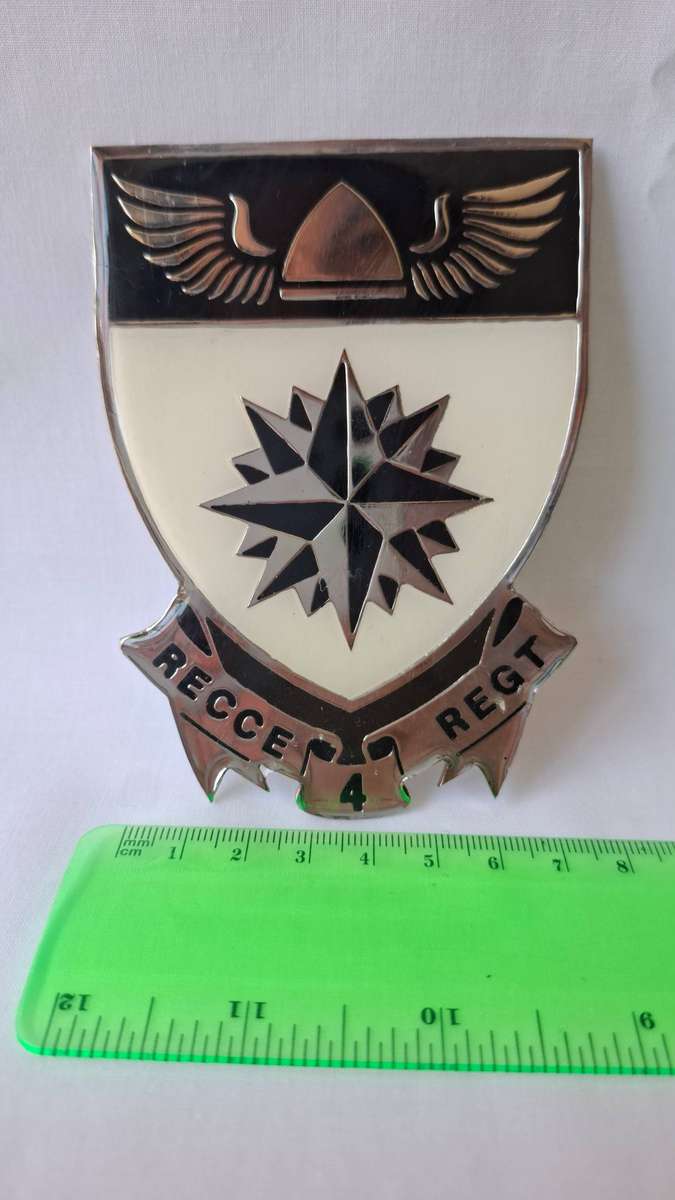 SADF 4 Special Forces "Recce" Large Metal Plaque Flash (Reproduction) - All pins intact