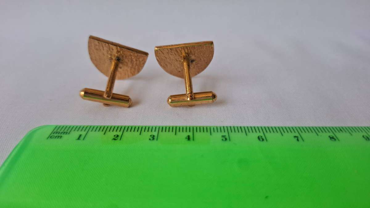 Set of Two SADF Northern Transvaal Gold Plated Metal Cufflinks - Excellent Condition