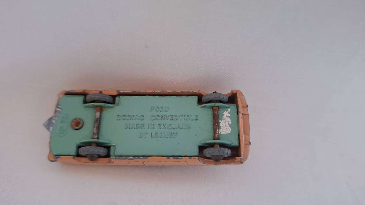 Vintage Lesney Diecast No. 39 Ford Zodiac Convertable -  Well Played Condition