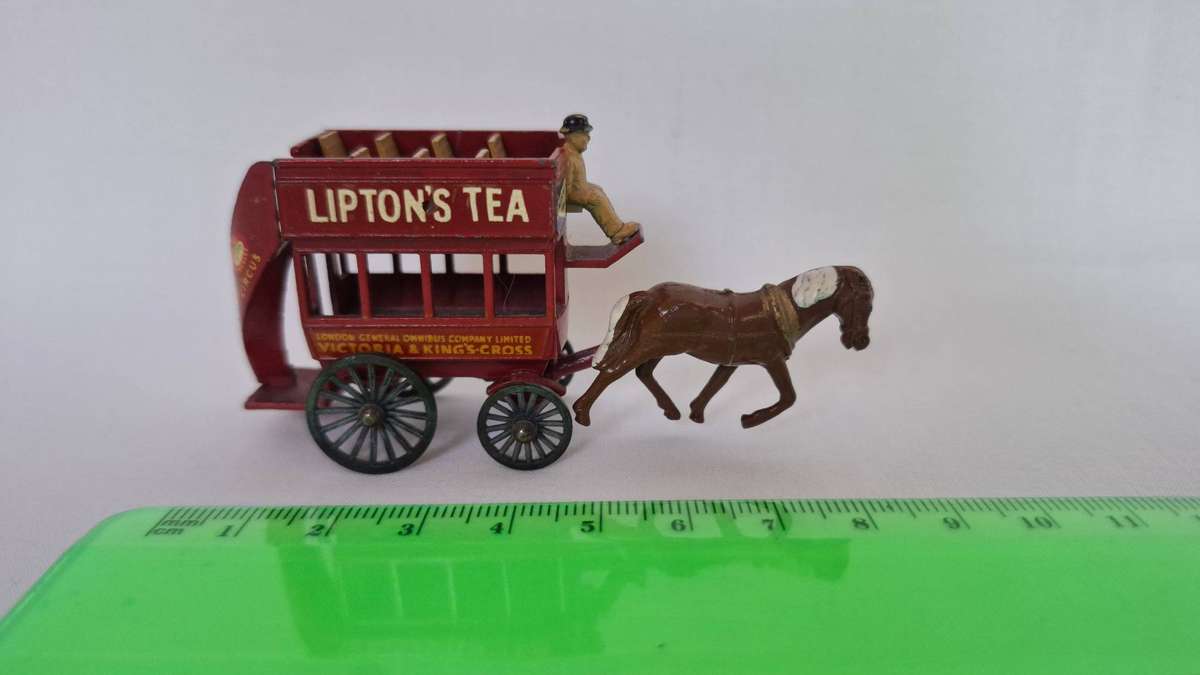 Vintage Lesney Diecast Matchbox  No. 12 London Horse Bus Advertising "Lipton's tea - Good Condition