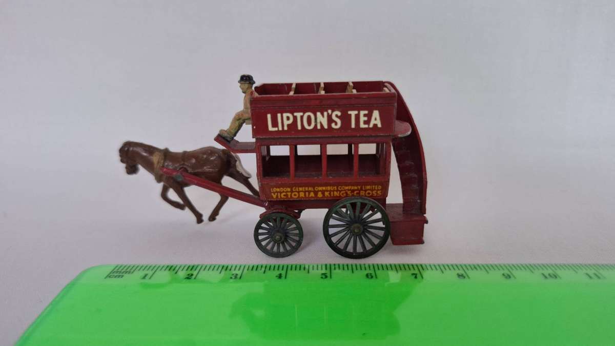 Vintage Lesney Diecast Matchbox  No. 12 London Horse Bus Advertising "Lipton's tea - Good Condition