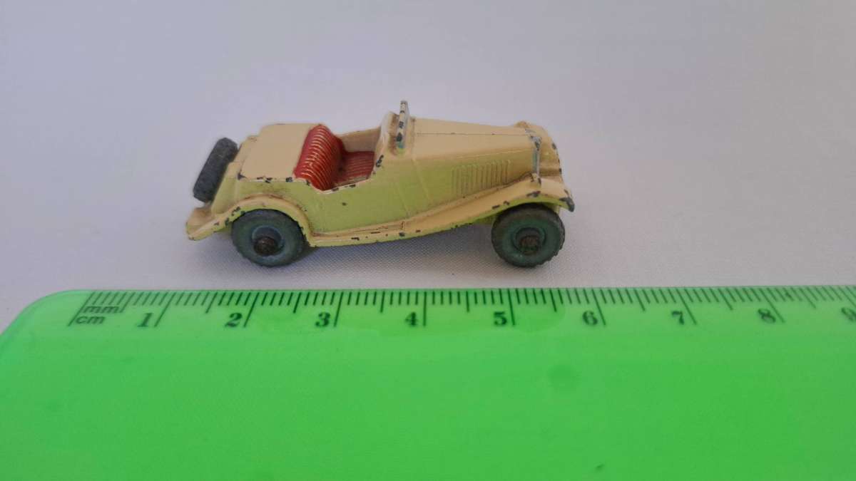 Vintage Lesney Diecast No. 19A MG Sports Car without driver - Well Played Condition