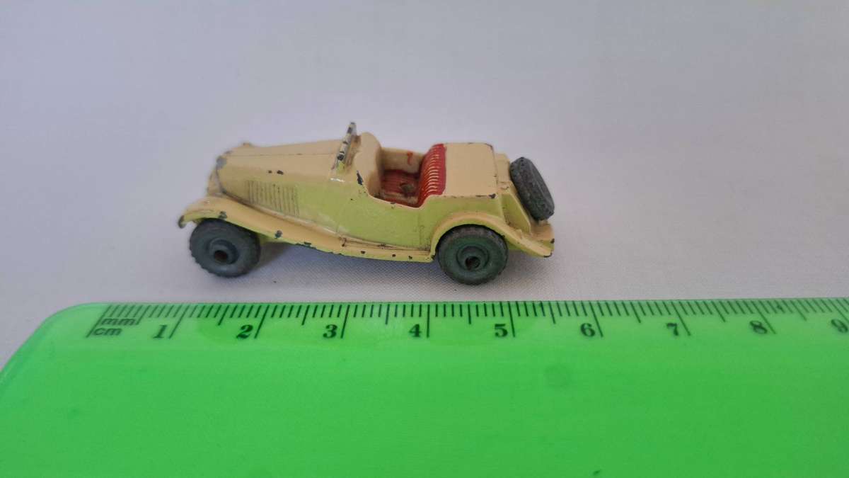 Vintage Lesney Diecast No. 19A MG Sports Car without driver - Well Played Condition