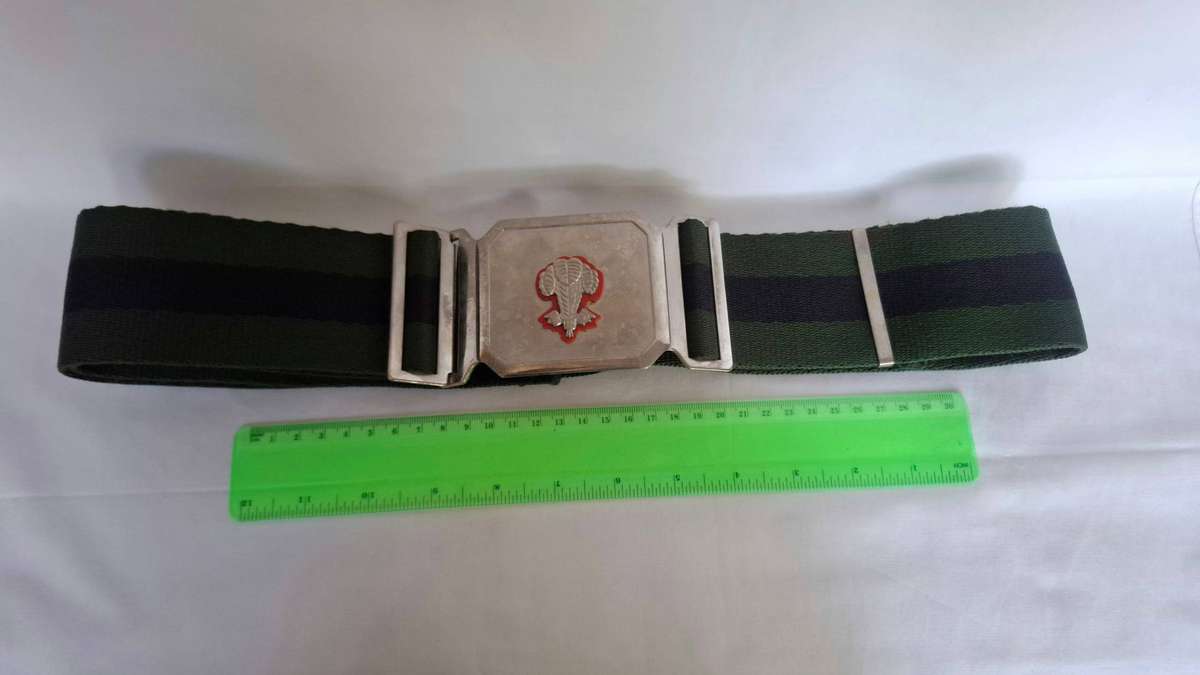 SADF 1 S.A. Infantry Stable Belt and Buckle - Excellent Condition