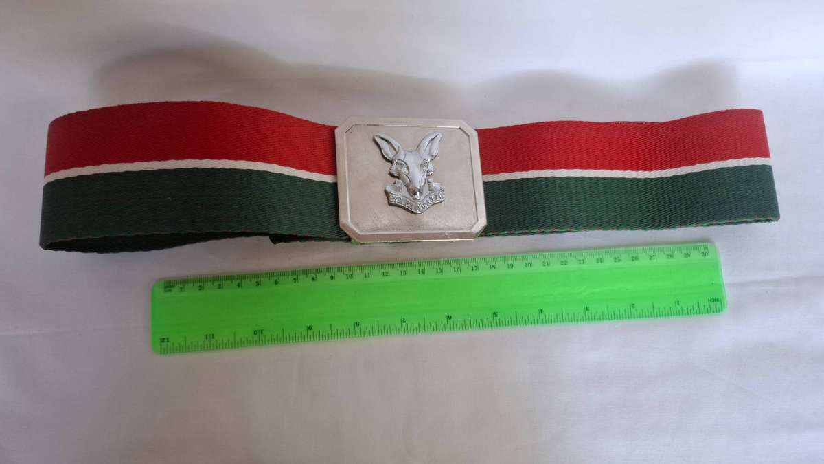SADF S.A. Intelligence Corps Stable Belt and Buckle - Excellent Condition