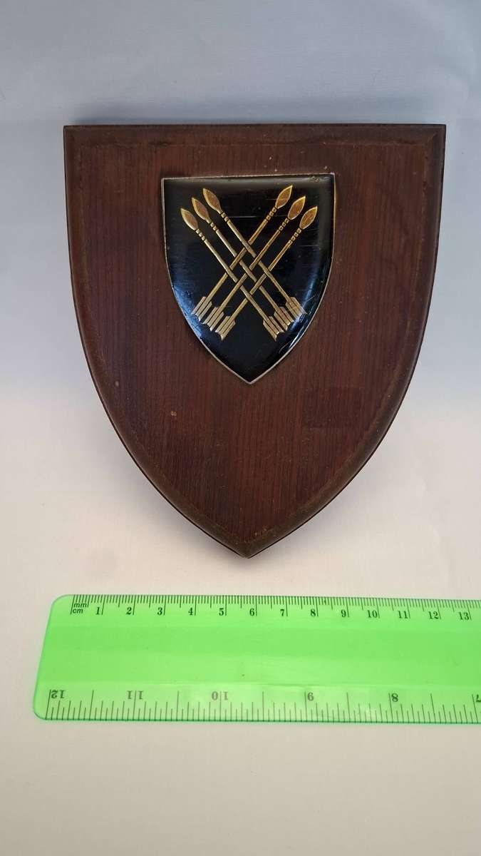 SADF 32 Battalion Metal on Wood Plaque - In Good Condition