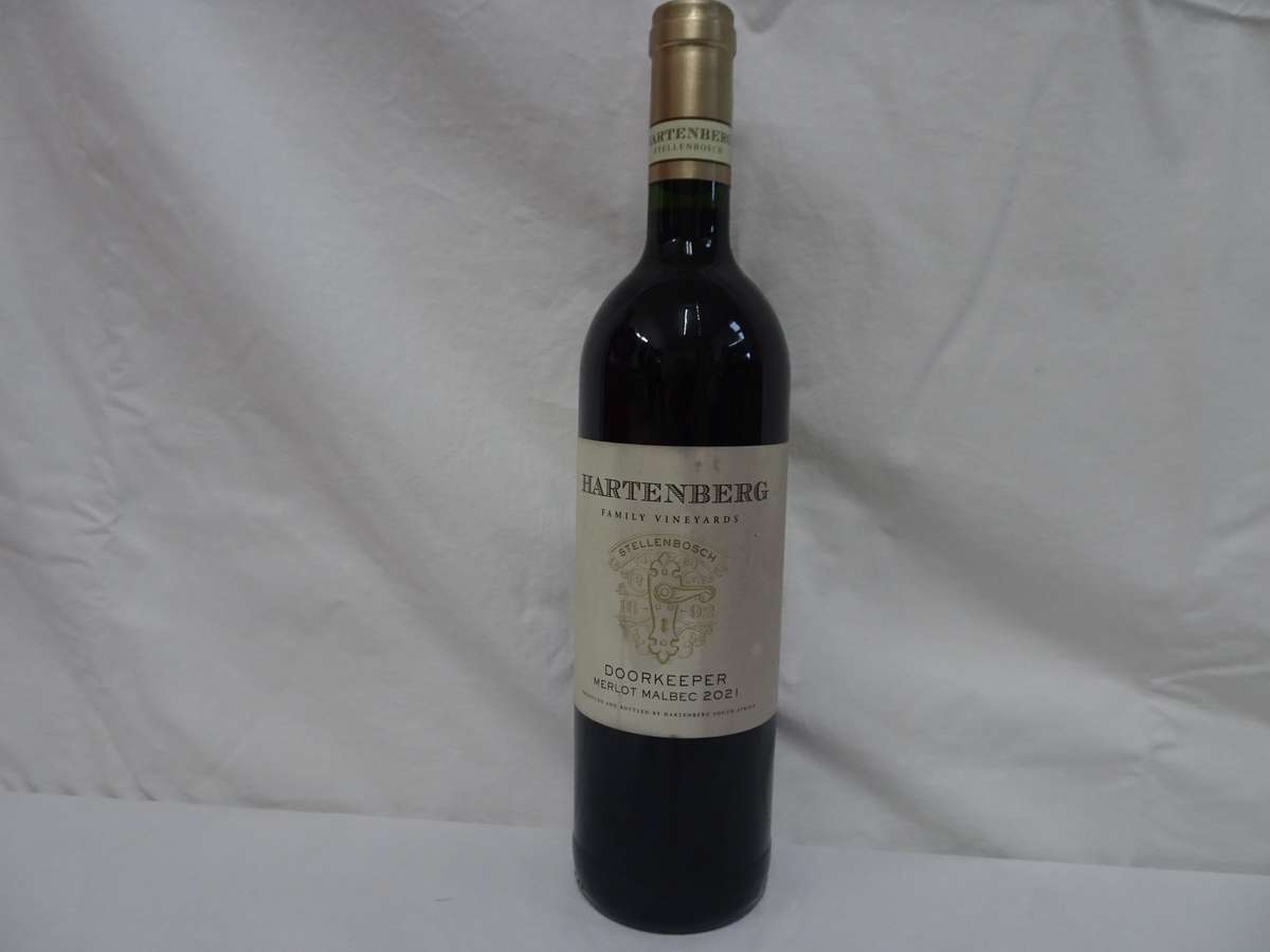 Sealed 750ml Bottle Of Hartenberg Doorkeeprt Merlot Malbec 2021 Wine - See Description