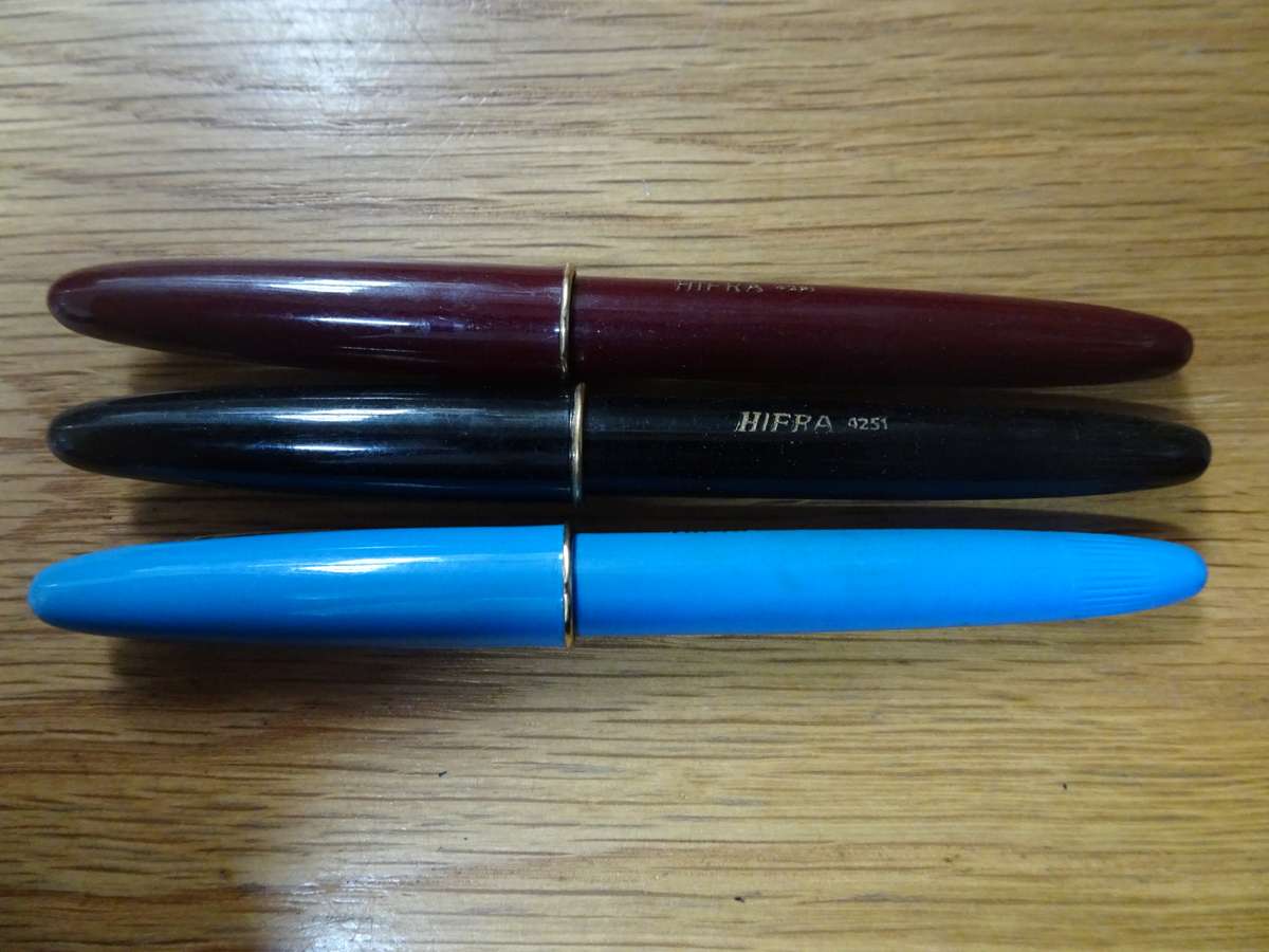 Three Stunning Vintage Hifra 4251 Fountain Pens