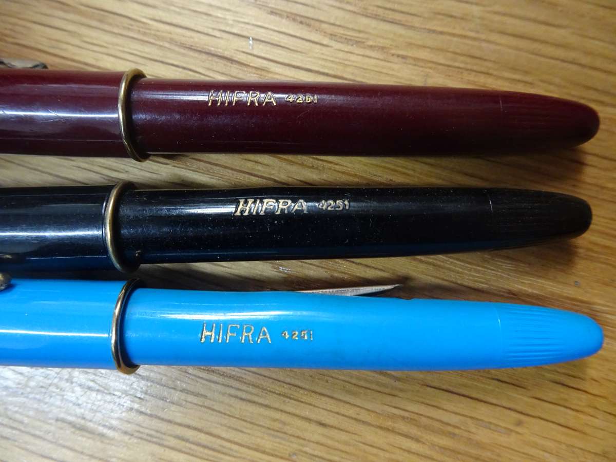 Three Stunning Vintage Hifra 4251 Fountain Pens