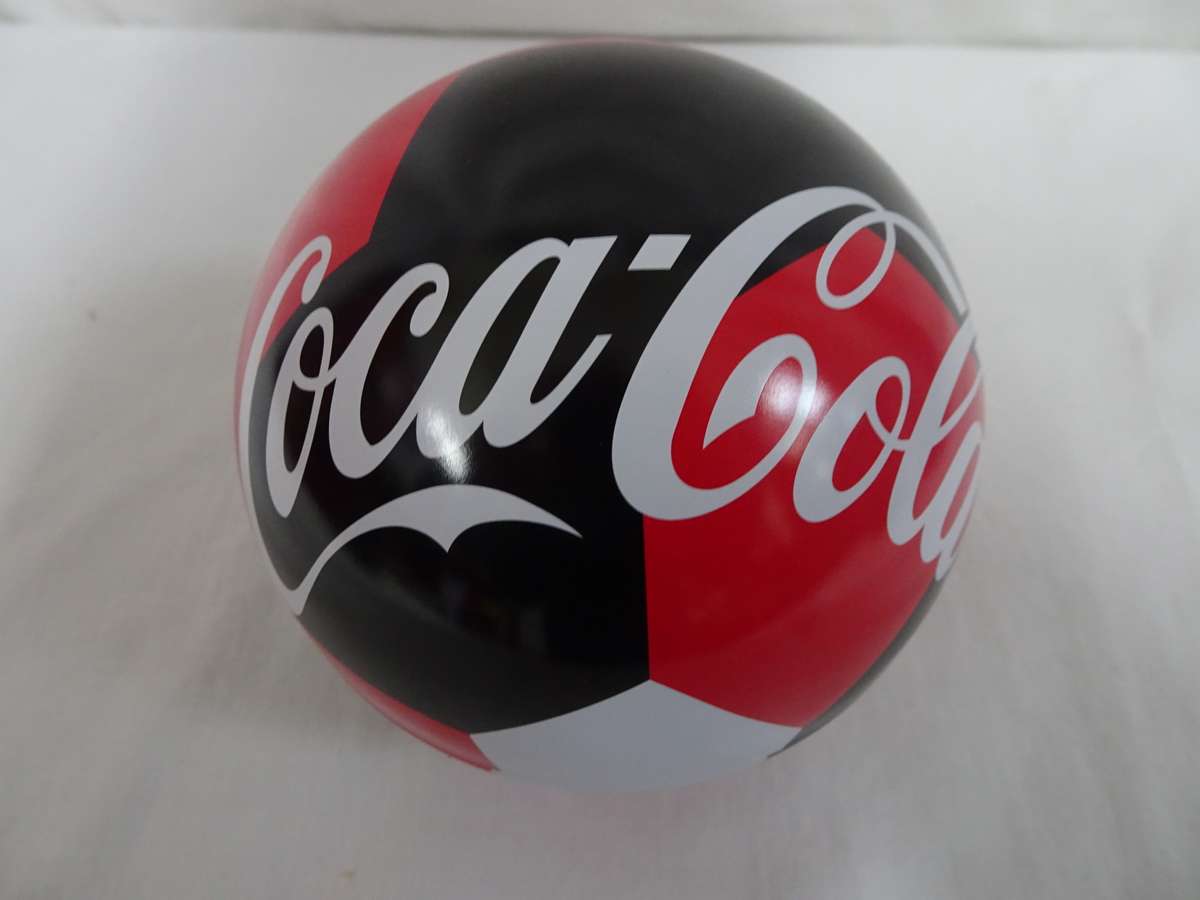 Collection Of 8x Coco Cola Glass Bottles +One Coca-Cola FIFA World Cup Russia 2018 Soccer Metal Ball
